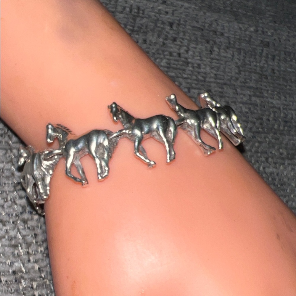 Silver Horse Charm Bracelet